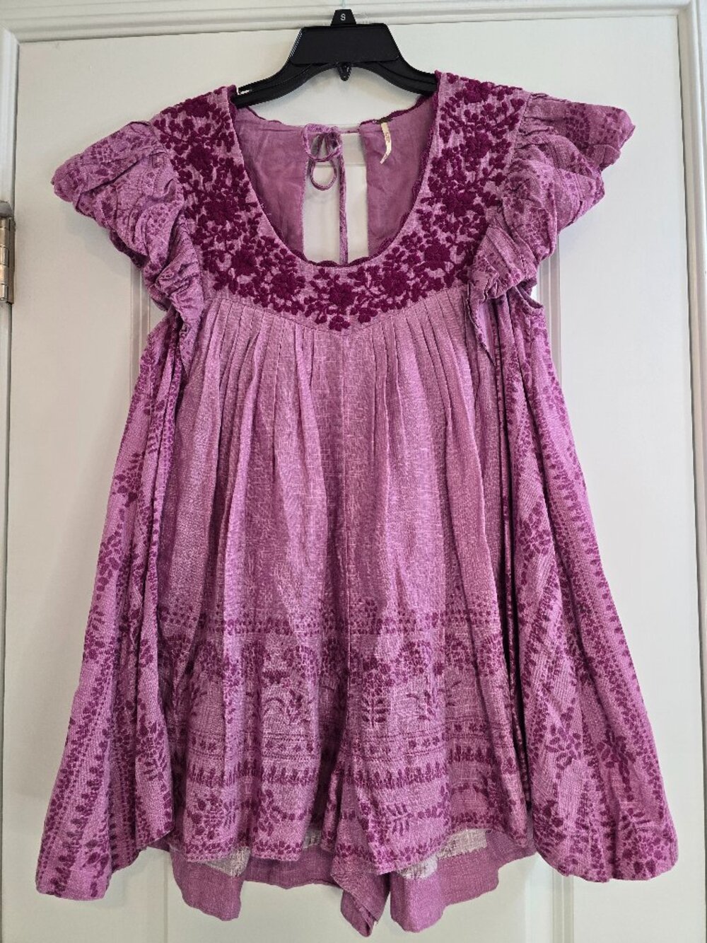Free People Cutie Pie Romper Dress - Azalea Combo